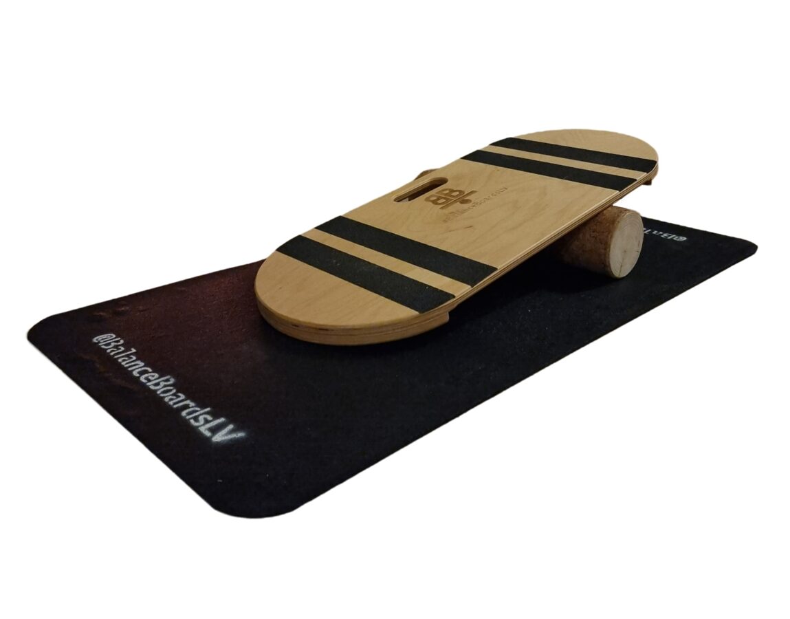 Rubber mat for balanceboarding