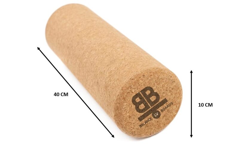 Korķa rullis 40x10 cm cork massage roller yoga roller
